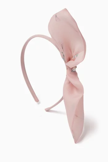 Embellished Floral Headband in Organza