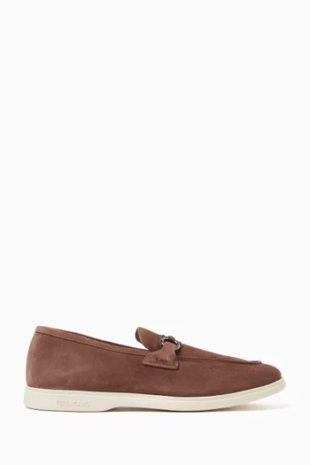 Gancini Loafers in Suede