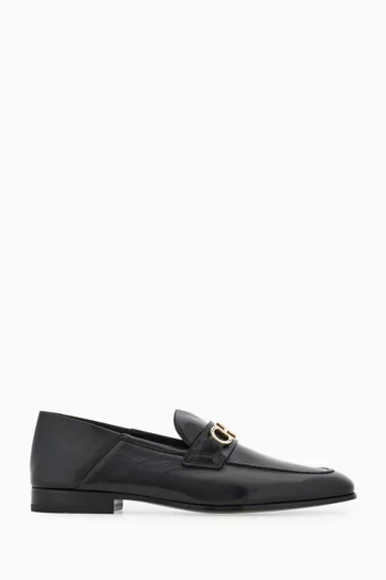 Gancini Loafers in Leather