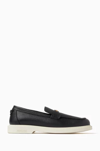 Giuliano Logo-plaque Loafers in Leather