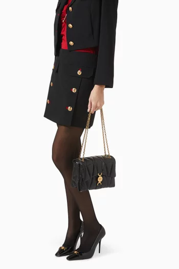 حقيبة كتف كليو بتصميم مبطن جلد نابا