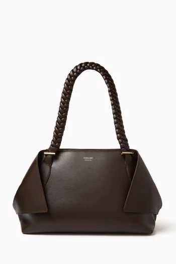 Large Scarf Shoulder Bag in Calfskin