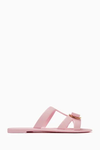 حذاء مفتوح فارا بسيور مزين بحلية مطاط