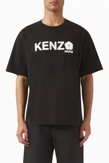 تي شيرت فضفاض بزهرة بوكي 2.0 قطن جيرسيه