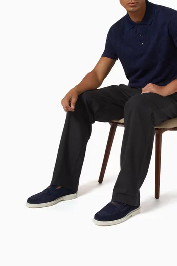 Giuliano Logo-plaque Loafers in Suede