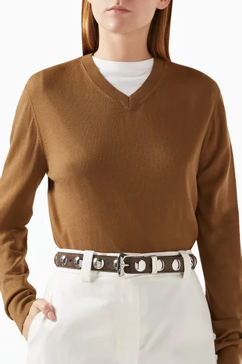The Benny Studded Belt in Leather