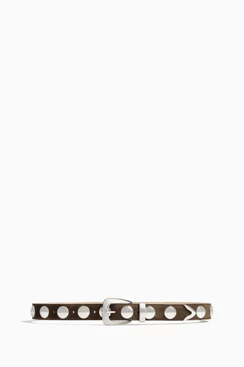 The Benny Studded Belt in Leather