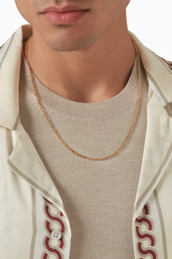 Figaro Chain Necklace in Gold-plated Stainless Steel