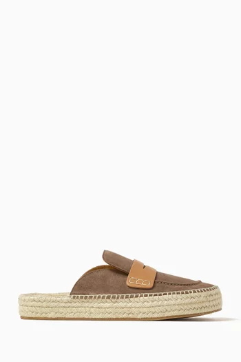 Espadrille Loafer Mules in Suede