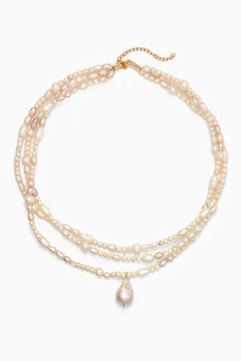 Perla Oasis Necklace in 18kt Gold-plated Silver