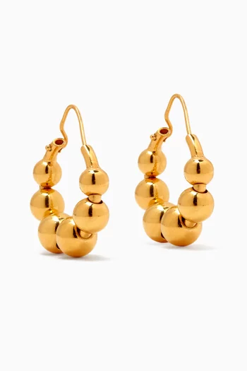 Talon Hoops in 18kt Gold-plated Silver