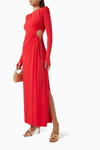 Octavia Cut-out Maxi Dress in Jersey