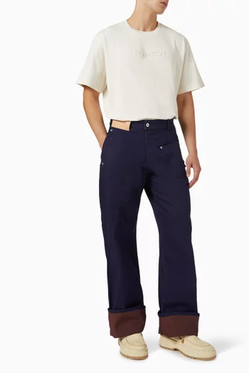 Logo-embroidered T-shirt in Cotton-jersey