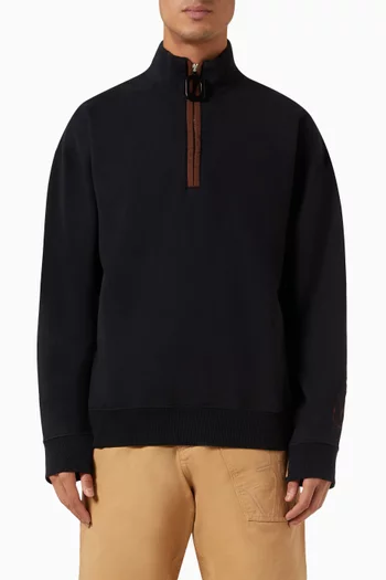 Half-zip Sweatshirt in Cotton Jersey