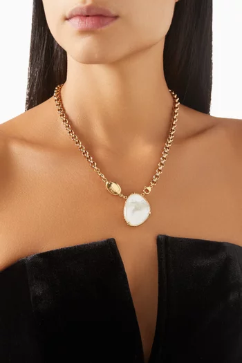 Billy Silia Mother-of-pearl Necklace in Gold-plated Metal