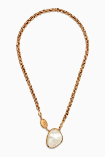 Billy Silia Mother-of-pearl Necklace in Gold-plated Metal
