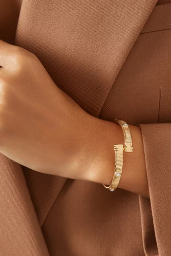 Starlette Mother-of-pearl Bracelet in Gold-plated Metal