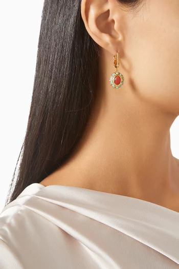 Tao Splash Earrings in Gold-plated Metal