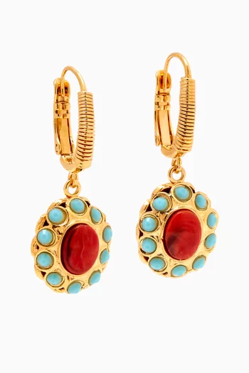 Tao Splash Earrings in Gold-plated Metal
