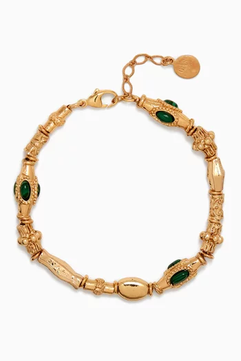 Kali Cabochons Bracelet in Gold-plated Metal