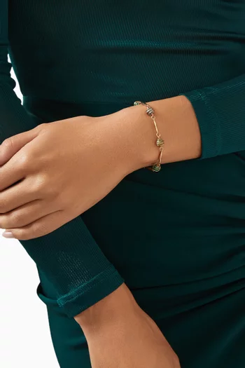 Perla Serti Bracelet in Gold-plated Metal