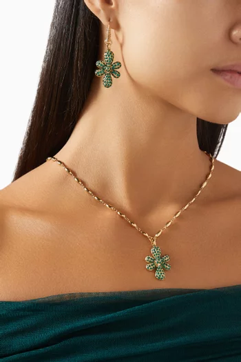 Agapa Flower Pendant Necklace in Gold-plated Metal