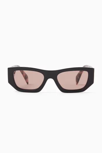 Rectangular Sunglasses in Acetate