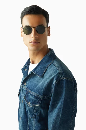 Round Sunglasses in Metal