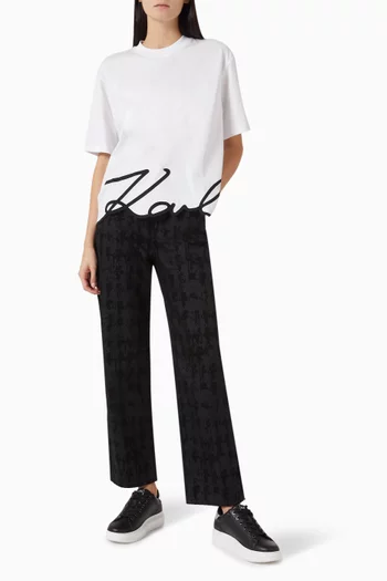 Signature-hem T-shirt in Organic Cotton
