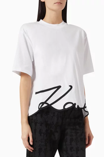 Signature-hem T-shirt in Organic Cotton