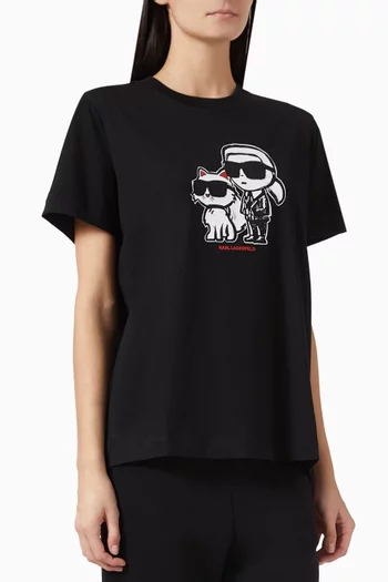 Ikon Sketch Duo T-shirt in Organic Cotton