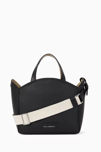 K/Circle Small Tote Bag in Leather