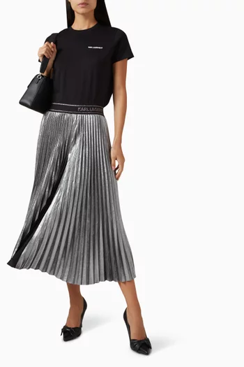 Pleated Midi Skirt