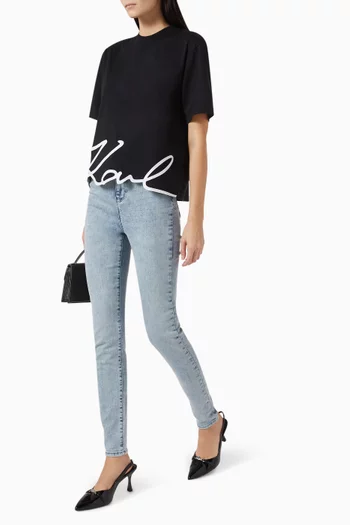 Signature-hem T-shirt in Organic Cotton