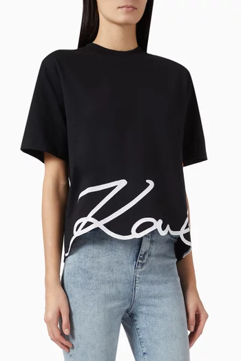 Signature-hem T-shirt in Organic Cotton