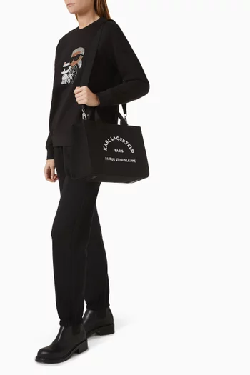 Medium Rue St-Guillaume Square Tote Bag in Cotton Canvas