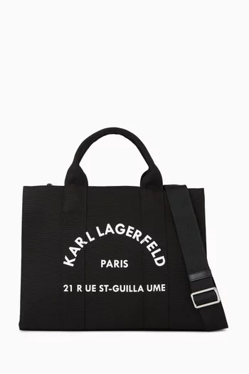 Medium Rue St-Guillaume Square Tote Bag in Cotton Canvas