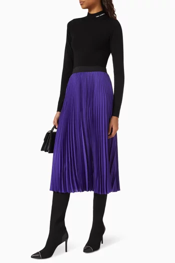 Turtleneck Knit Sweater in Recycled Viscose Blend