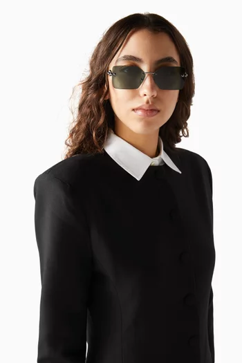 HardWear Rectangle Sunglasses in Metal