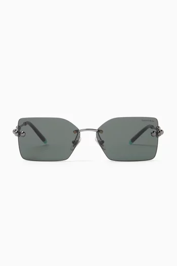 HardWear Rectangle Sunglasses in Metal