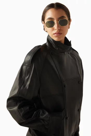 Octagonal Sunglasses in Metal