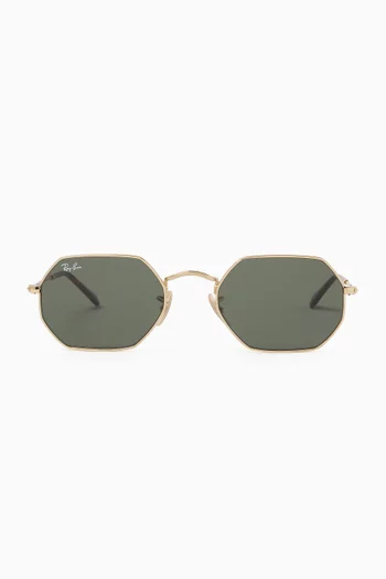 Octagonal Sunglasses in Metal