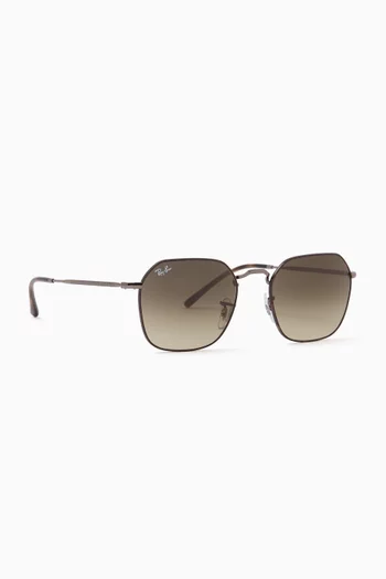 Jim Irregular Sunglasses in Metal