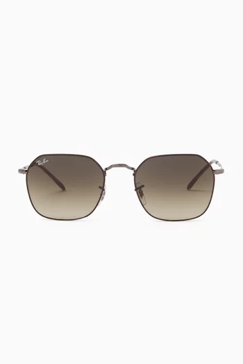 Jim Irregular Sunglasses in Metal