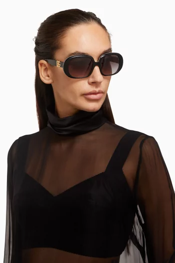 DG Oval Sunglasses in Acetate