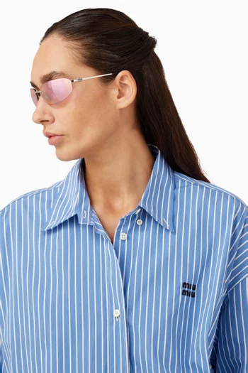 Oval Sunglasses in Metal