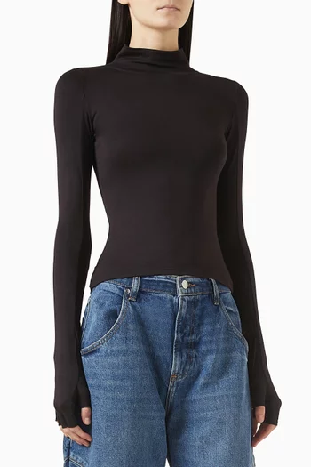 Swann Mockneck Top in Modal Blend