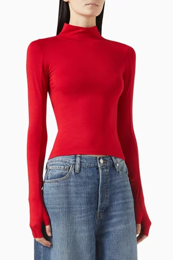 Swann Mockneck Top in Modal Blend