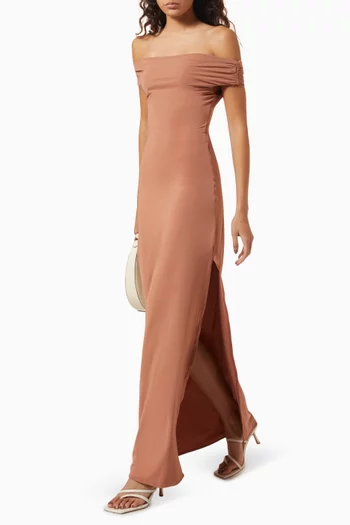 فستان نيكسي طويل نايلون مطاطي