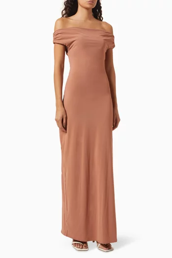 فستان نيكسي طويل نايلون مطاطي